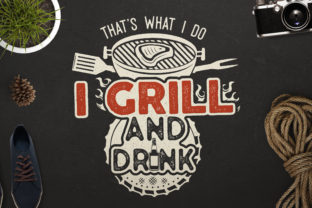 BBQ Print Design for T-Shirt. Retro Graphics and Print Templates