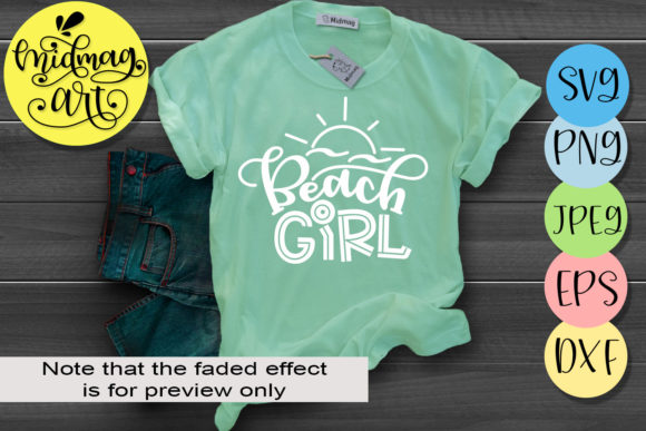 Beach Girl, Summer Graphics and T-Shirt Designs