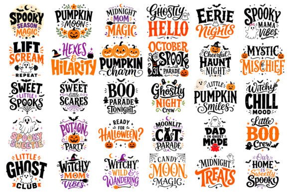 Cute Halloween Shirt Design Bundle