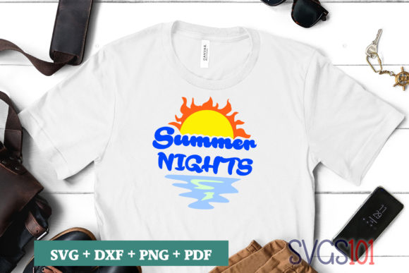 Summer Nights Graphics for T-Shirt Designs