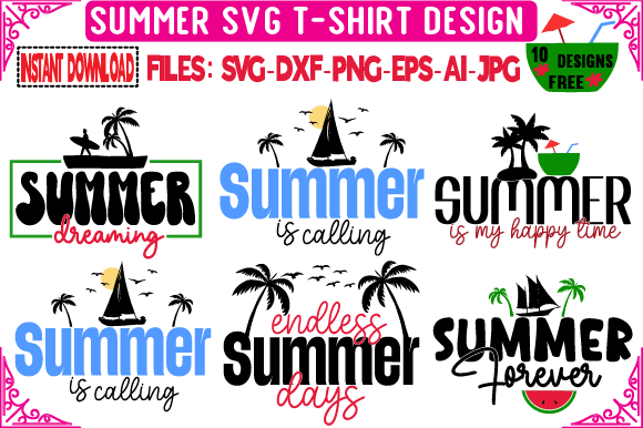Summer SVG T-Shirt Design: Graphics for Creative Projects