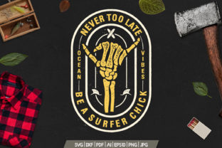 Surfing Retro Logo Design Summer TShirt Graphics