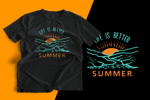 T-shirt Design - Summer Graphics and Print Templates